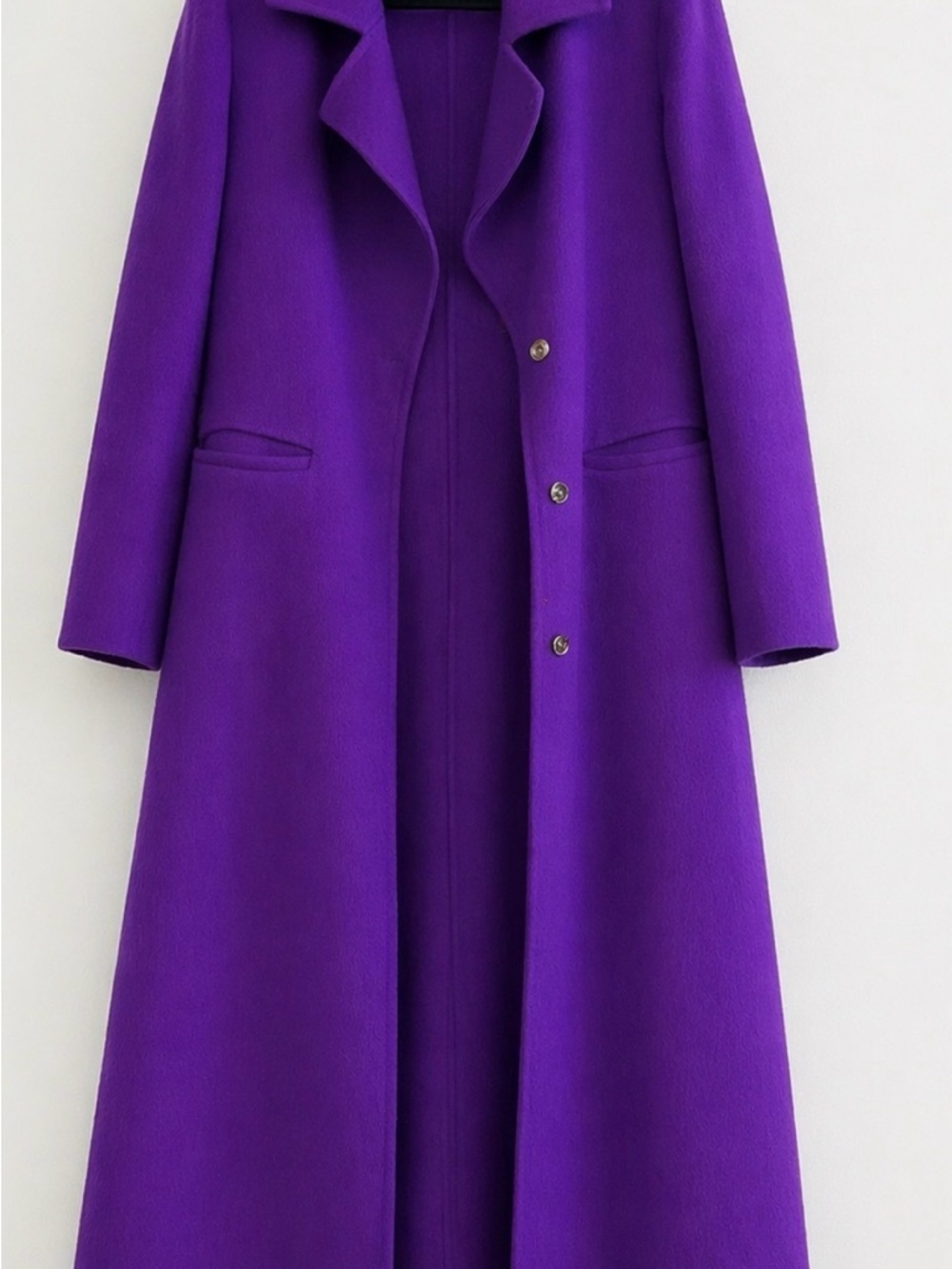 LEO LIN Purple Wool Coat